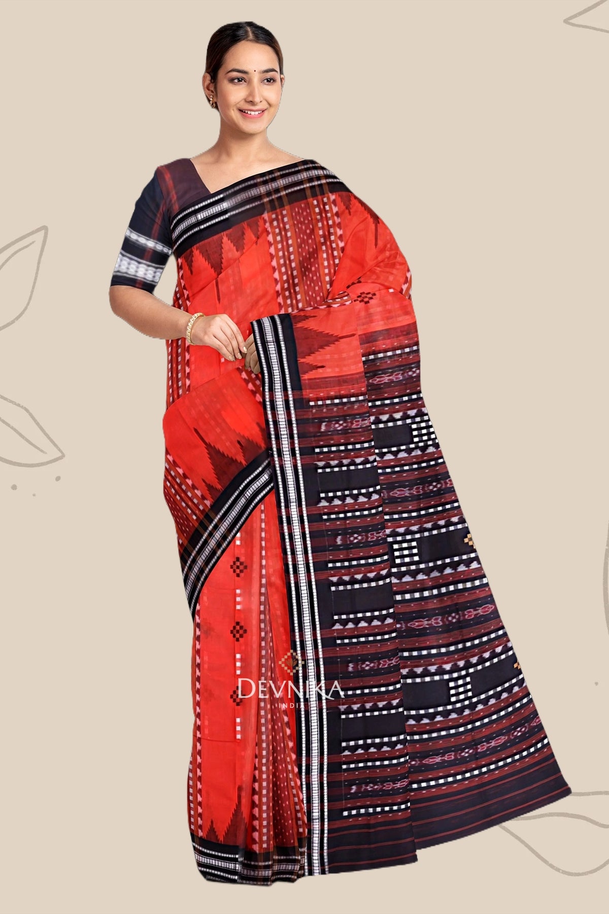 Orange Bapta Saree