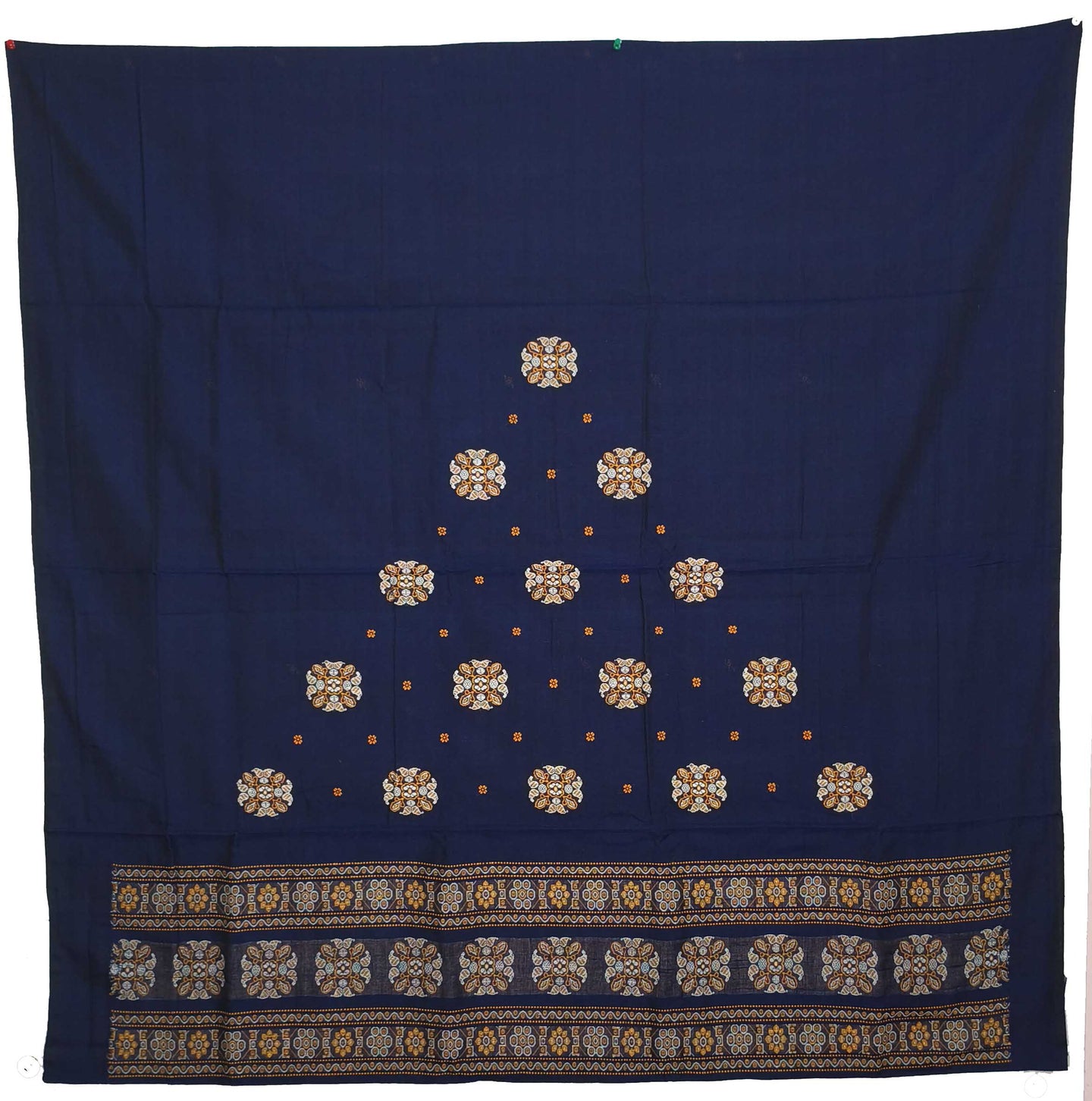 Blue with Yellow Color Pant & Chunri Bomkai Dress Set