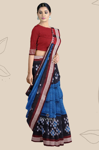 Royal Blue Border Pasapalli Saree