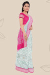 Light Green Teracota Bandha Silk Saree | Odisha Handloom GI Tagged | Devnika