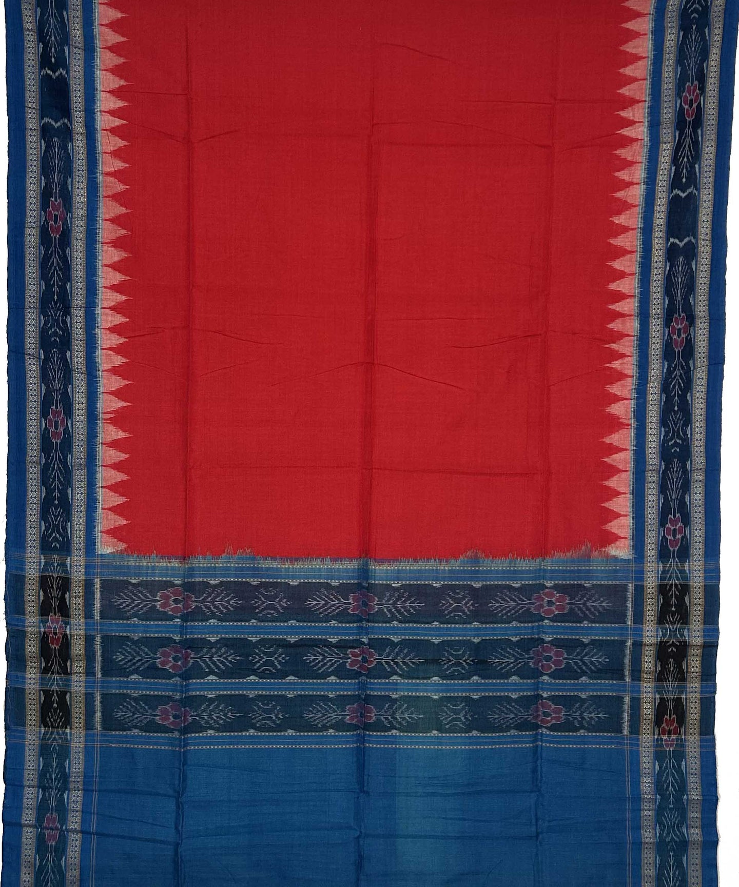 Blue Color Top With Red Color Pant & Chunri Pasapalli Dress Set