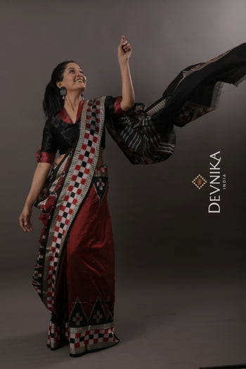 Border Pasapalli Saree | Odisha Handloom GI Tagged | Devnika