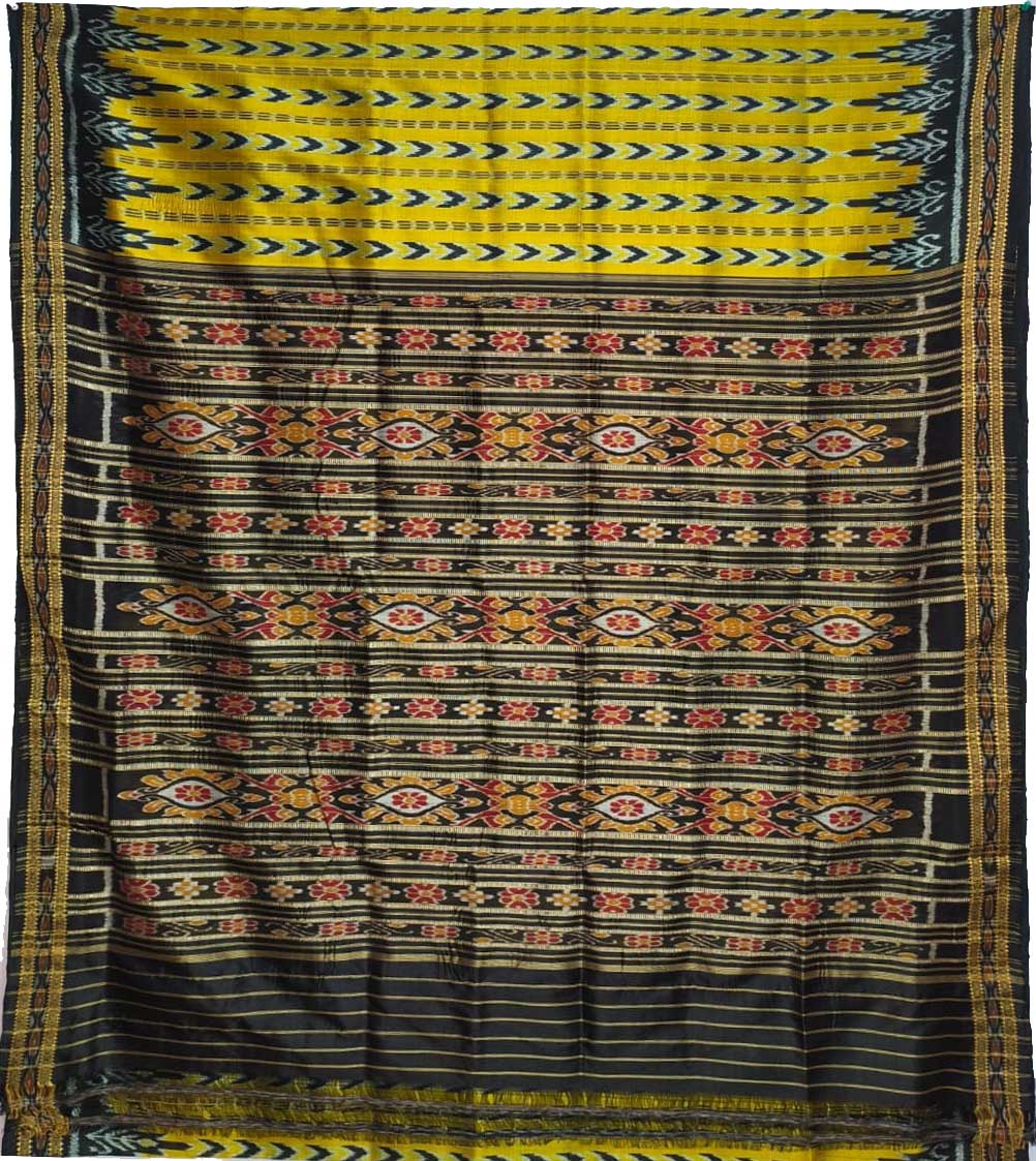 Golden Dhanpatri Khandua Pata Saree