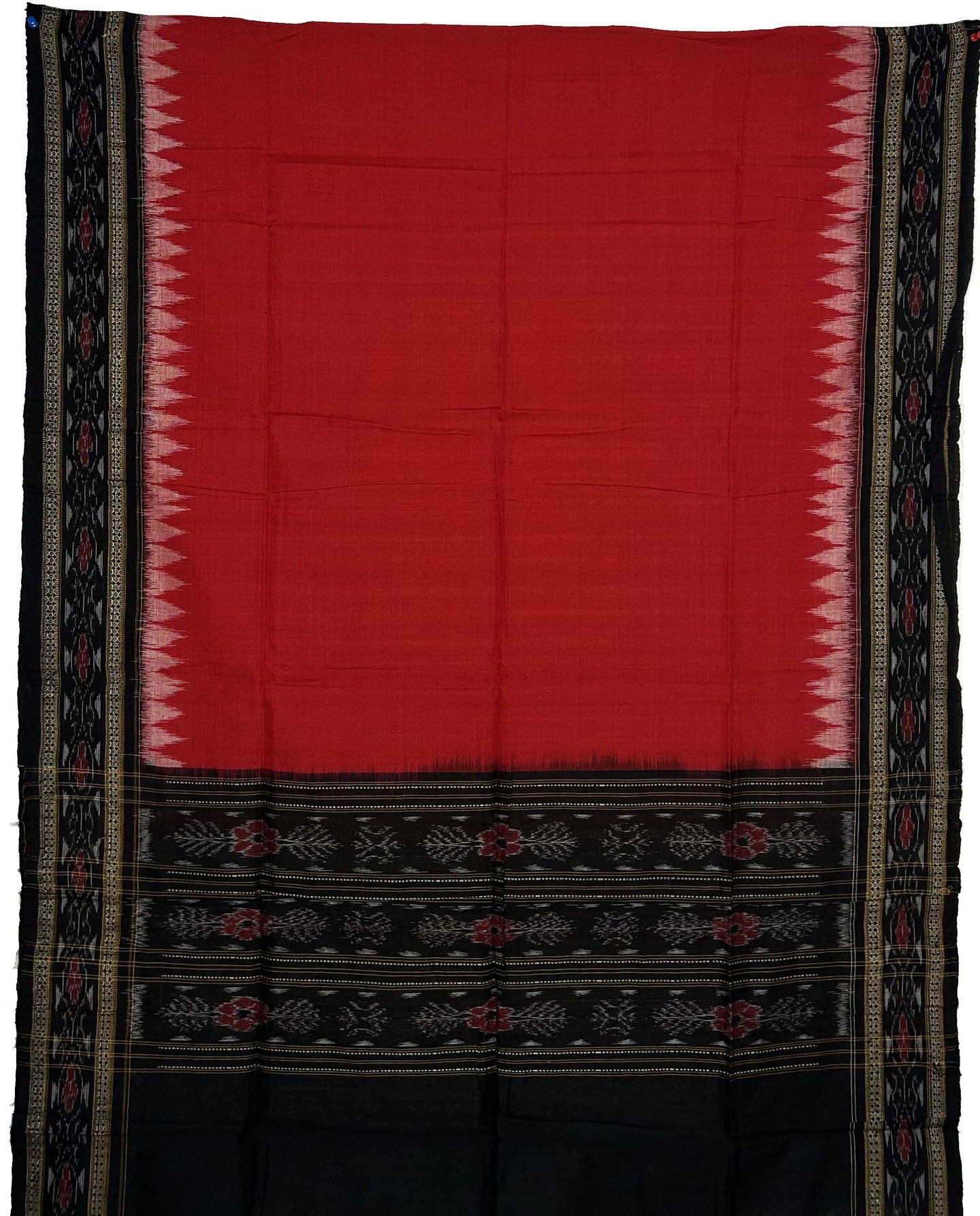 Black Top With Red Pant & Chunri Pasapalli Dress Set