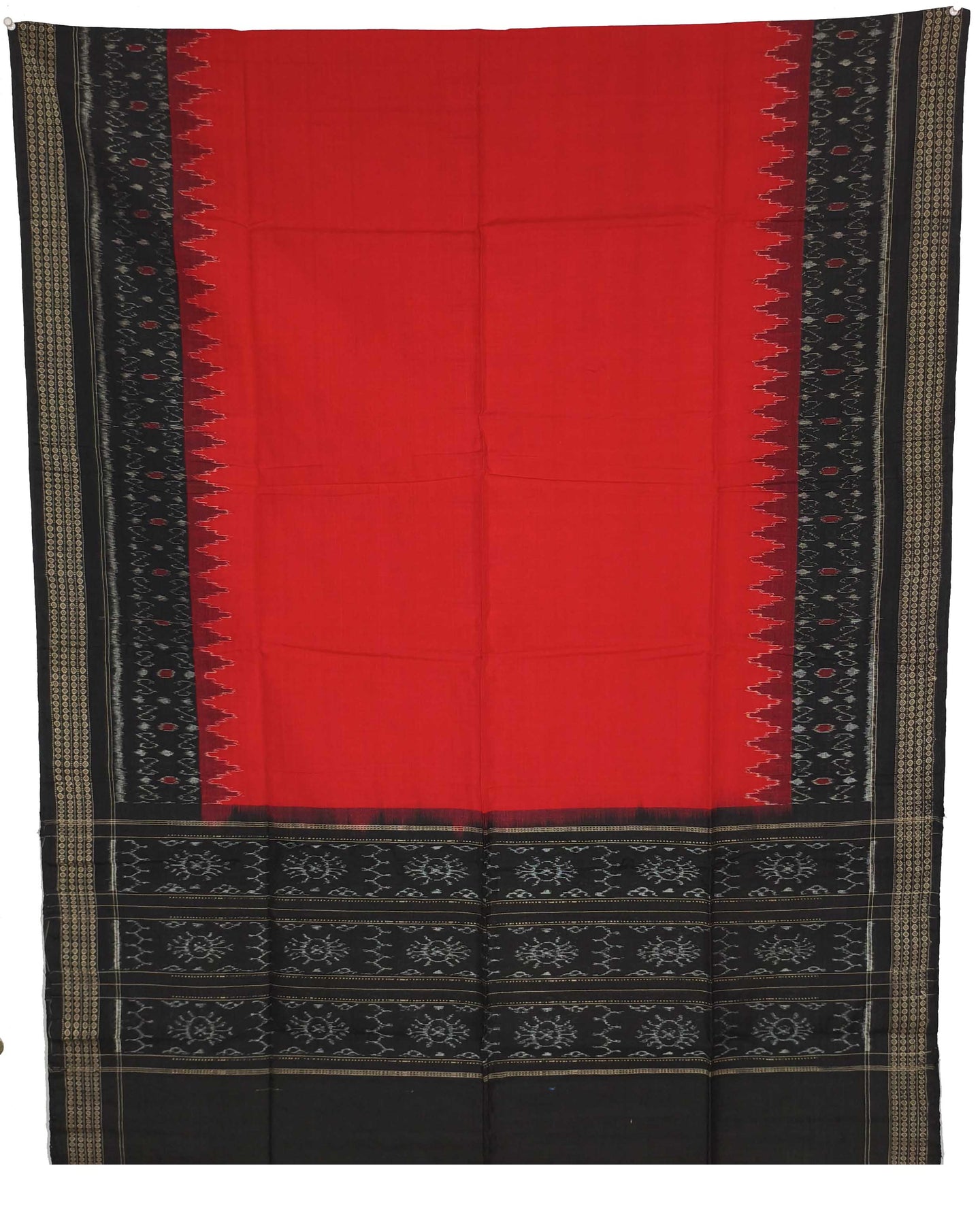 Black Top With Black Pant & Red Color Chunri Pasapalli Dress Set