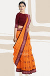 Golden Yellow Bomkai Handloom Cotton Saree | Odisha Handloom | Devnika