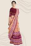 Dark Mustard Pasapalli Handloom Cotton Saree | Odisha Handloom | Devnika