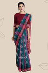 Green Maroon Bomkai Handloom Cotton Saree | Odisha Handloom | Devnika