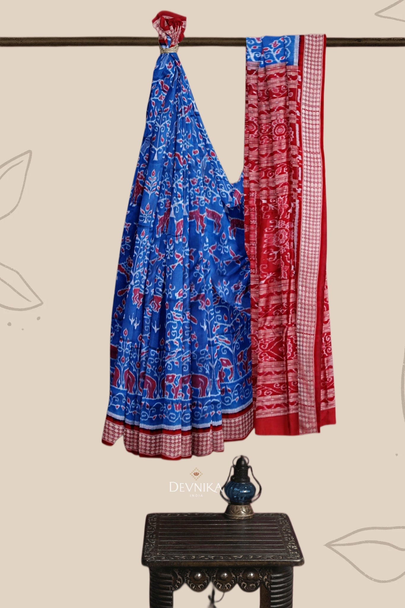 Happy Blue Traditional Body Bandha Saree