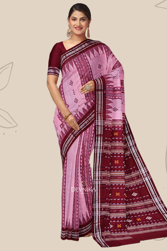 Hot Pink And Dark Violet Body Bandha Saree