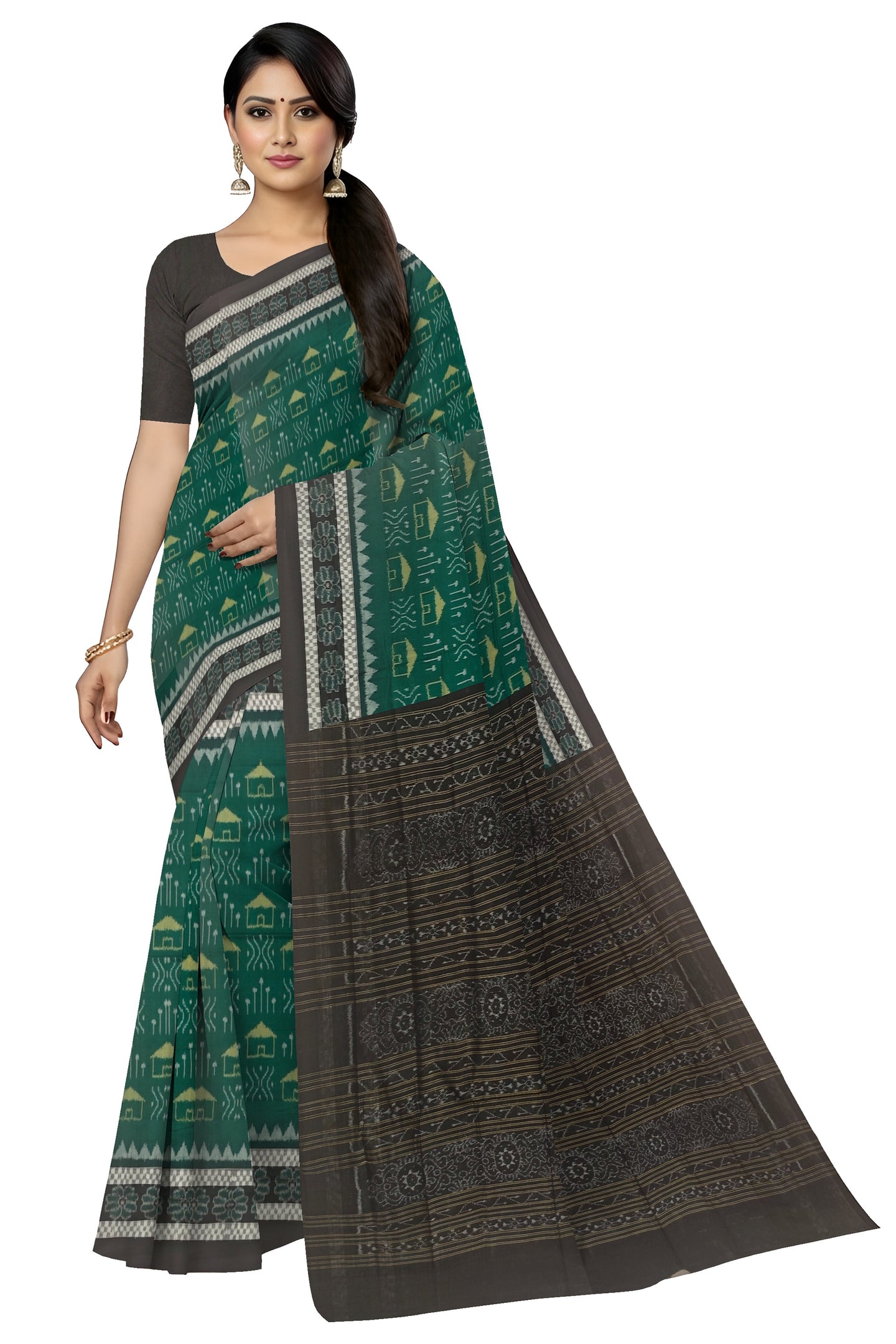 Green Body Bandha Saree