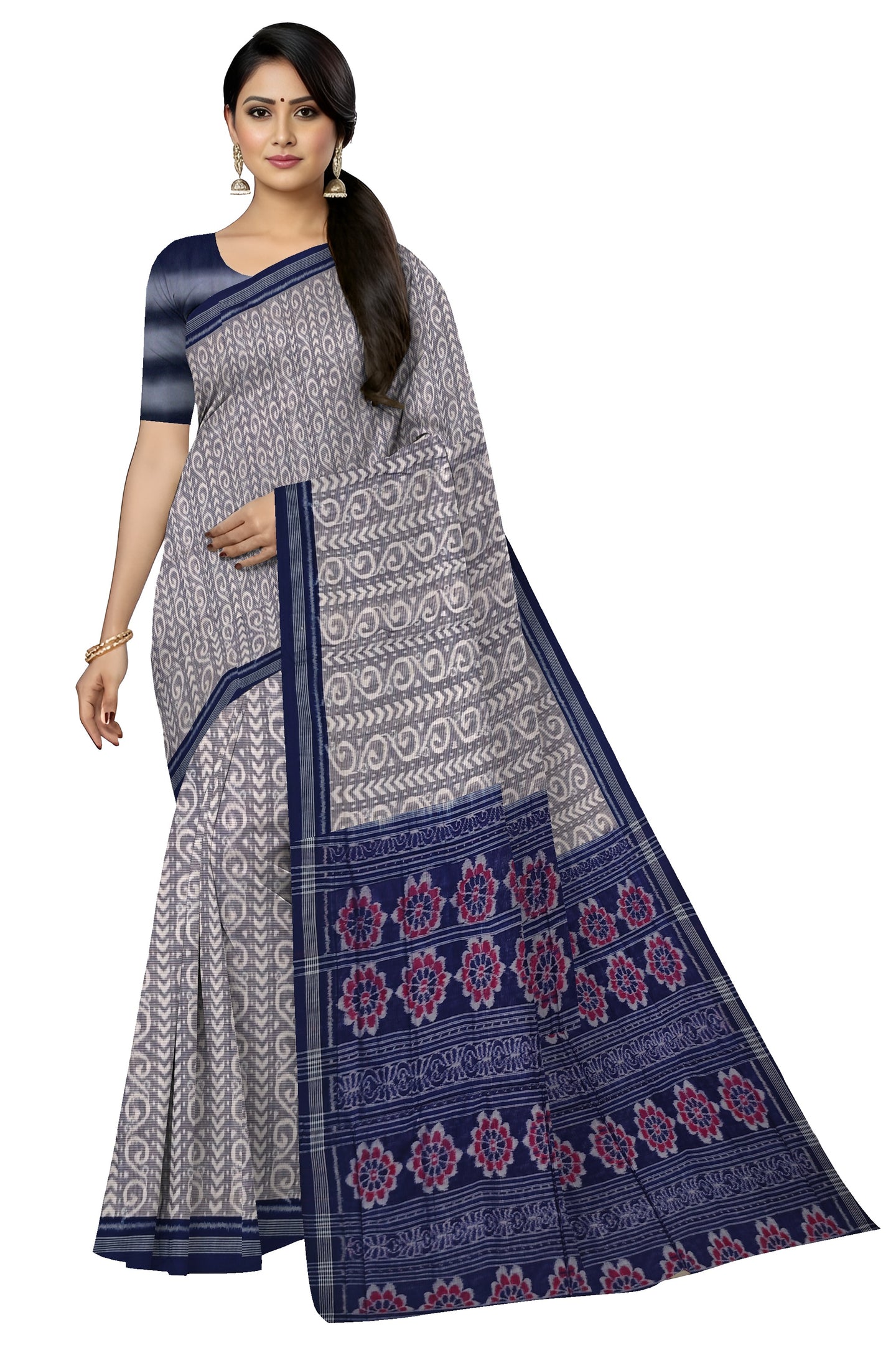 Light Blue Body Bandha Saree