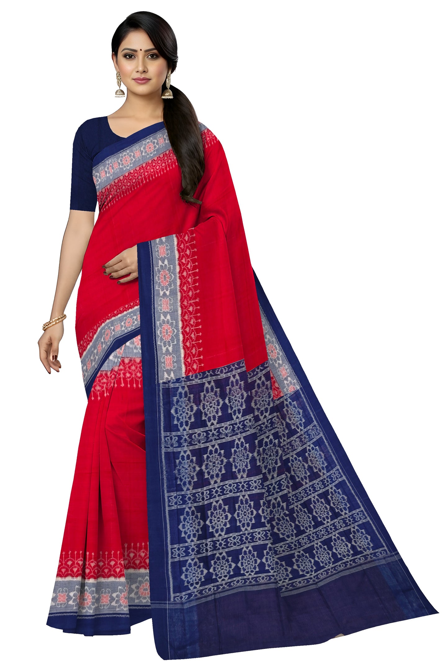 Red Border Bandha Saree