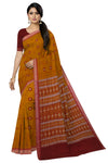 Deep Brown Bomkai Sambalapuri Saree