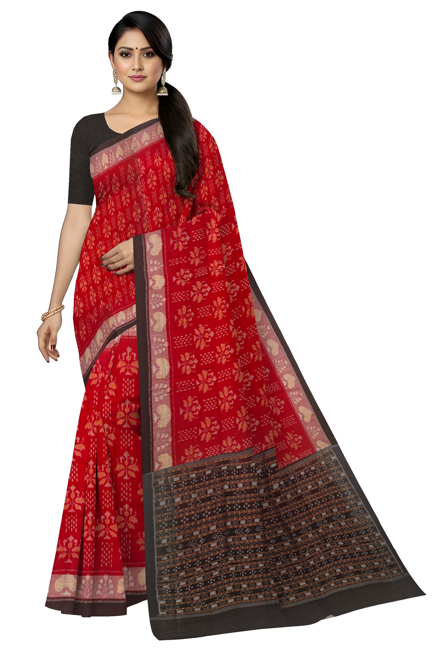 Red Body Bandha Saree