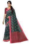 Bottle Green Mania Bandha Traditional Katiki Saree | Odisha Handloom GI Tagged | Devnika