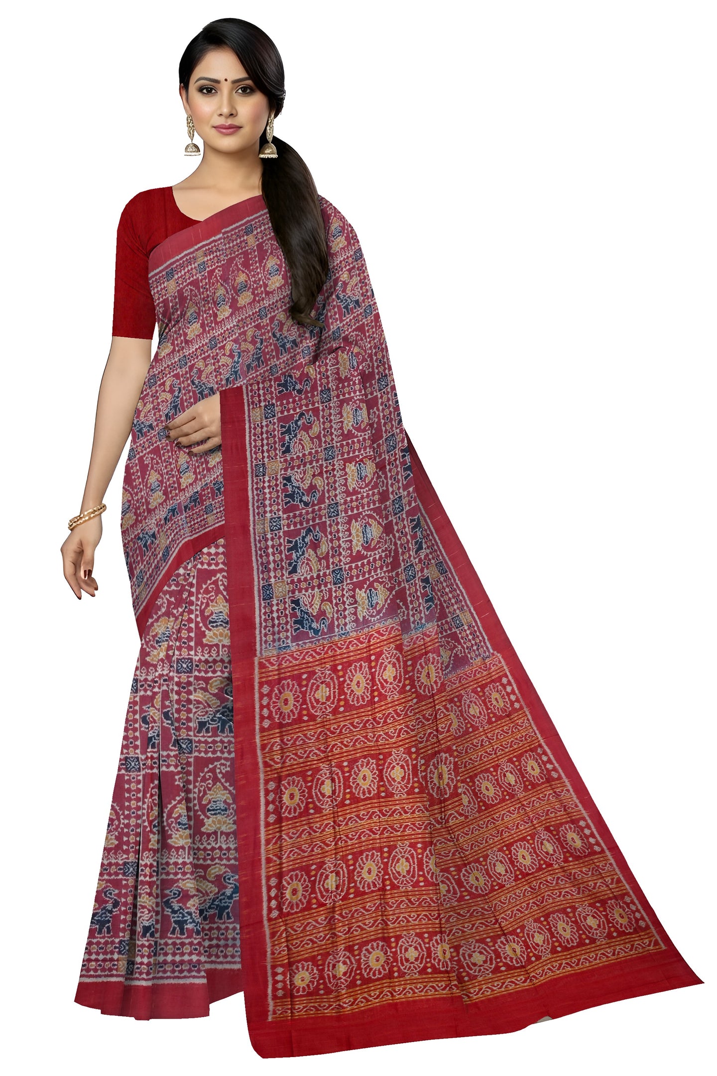 Deep Maroon Body Bandha Saree