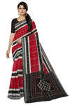 Red And White Mania Bandha Traditional Katiki Saree | Odisha Handloom GI Tagged | Devnika