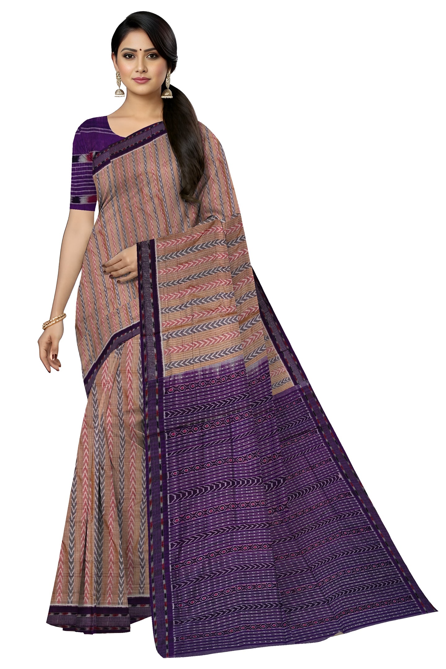 Blue & Red Dhanpatri Bandha Saree | Odisha Handloom GI Tagged | Devnika