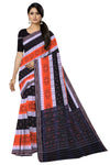 Orange Black Mania Bandha Traditional Katiki Saree