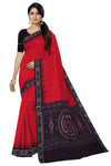 Red Mania Bandha Border Pasapalli Saree | Odisha Handloom GI Tagged | Devnika