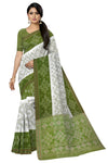 White  Mania Bandha Traditional Katiki Saree | Odisha Handloom GI Tagged | Devnika