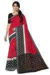 Red And White Mania Bandha Traditional Katiki Saree | Odisha Handloom GI Tagged | Devnika