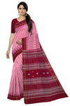 Pink Khajuri Pati Bandha Saree | Odisha Handloom GI Tagged | Devnika