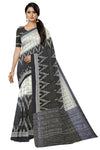 Black And White Mania Bandha Traditional Katiki Saree | Odisha Handloom GI Tagged | Devnika