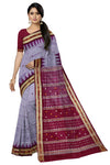 Purple Bandha Border Cotton Bapta Saree | Odisha Handloom GI Tagged | Devnika