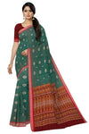 Teal Green Bomkai Sambalapuri Saree