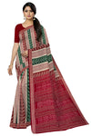 Maroon & Green Bandha Pasapalli Saree | Odisha Handloom | Devnika