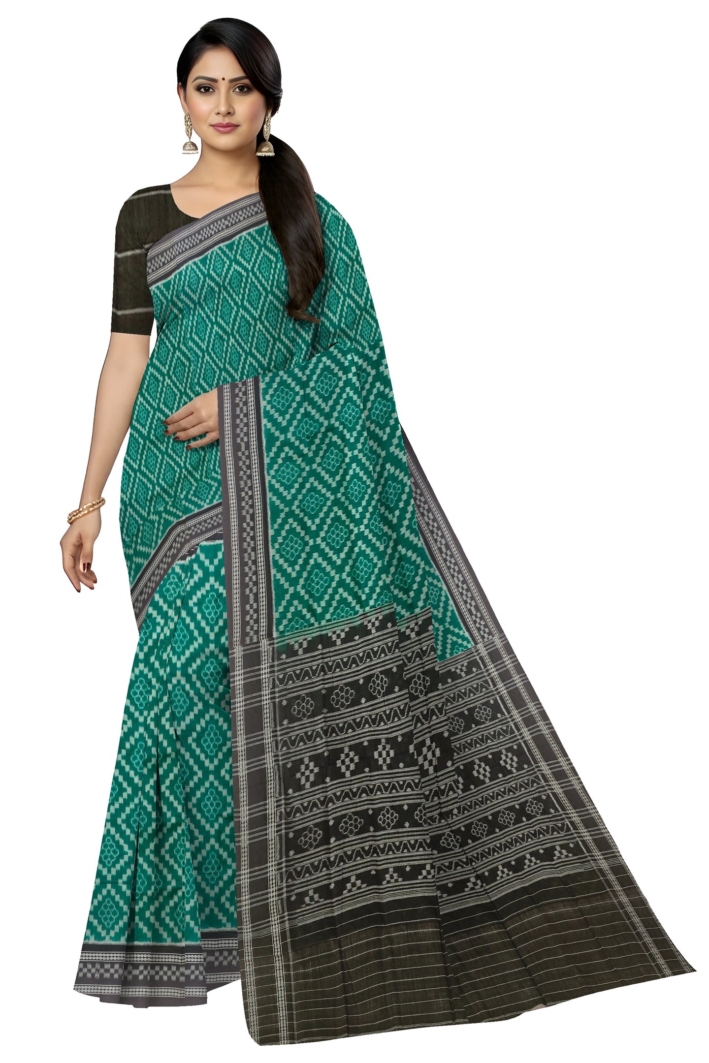 Green Traditional Body Bandha Saree