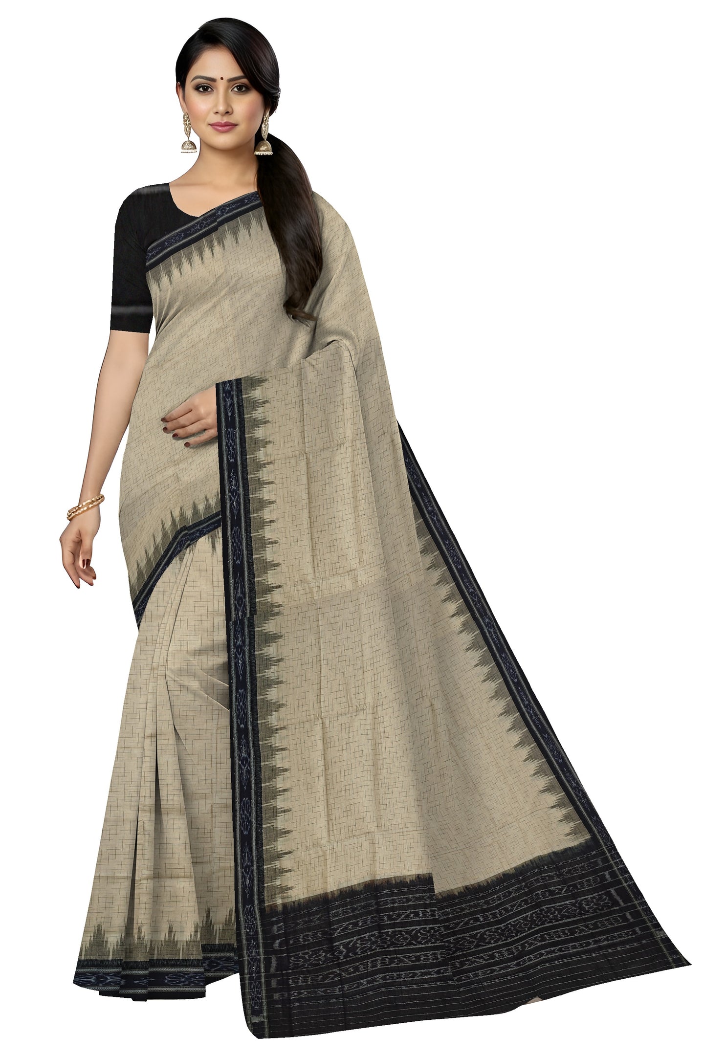 Chandan  Mania Bandha Traditional Katiki Saree | Odisha Handloom GI Tagged | Devnika