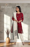 Maroon Bomkai Dress Set