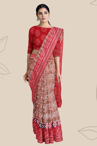 Light Brown Border Pasapalli Saree