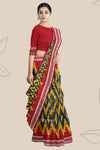 Deep Green Bandha Silk Saree | Odisha Handloom GI Tagged | Devnika