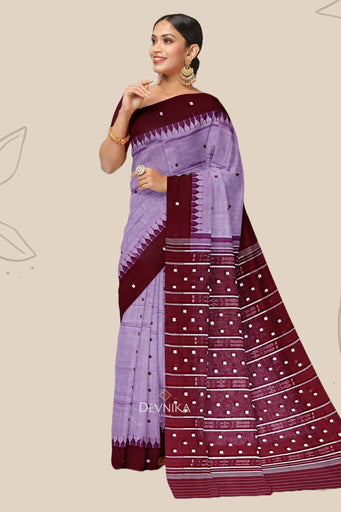 Light Violet Pata Bapta Saree