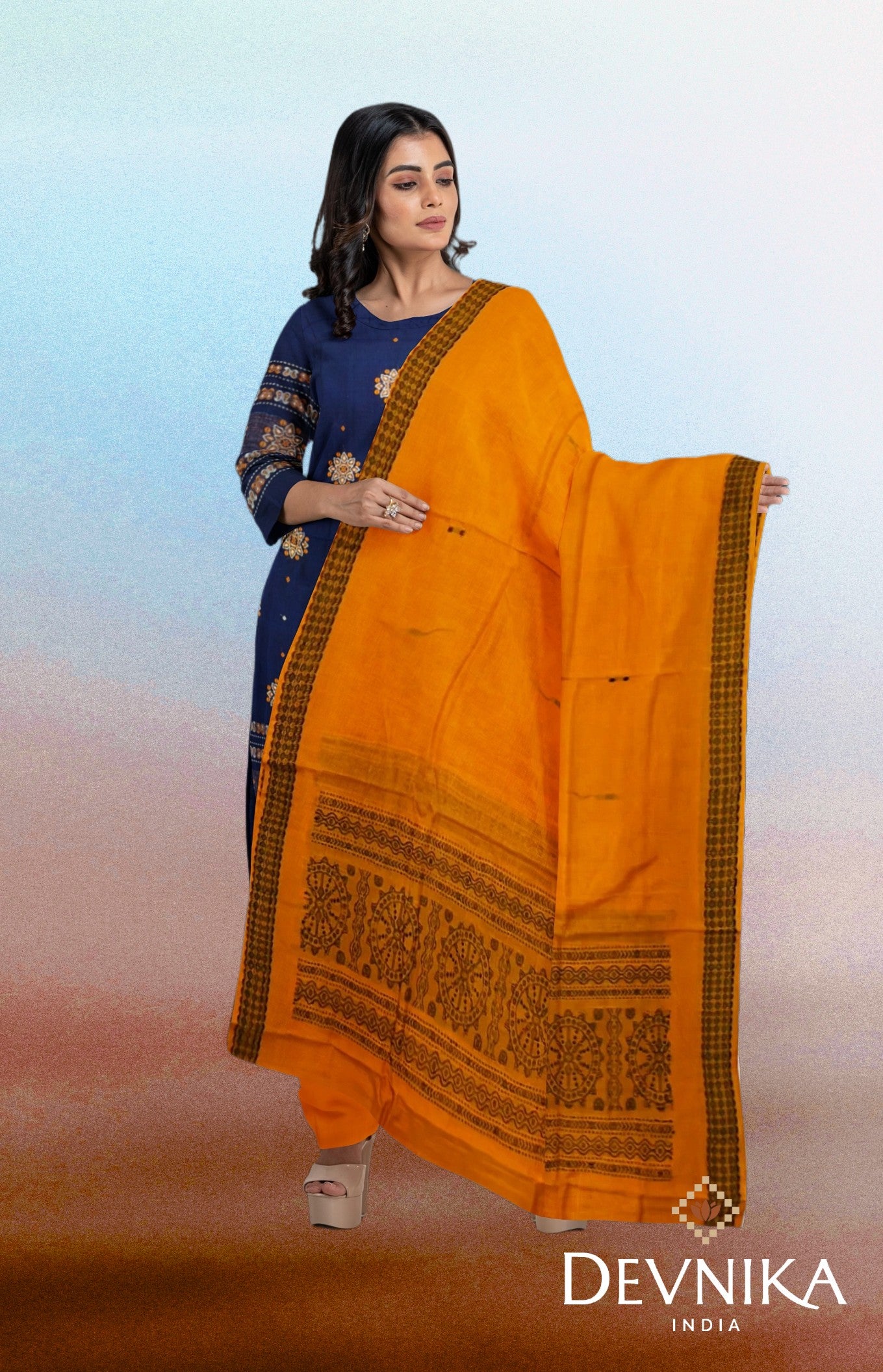 Blue Bomkai Dress Set