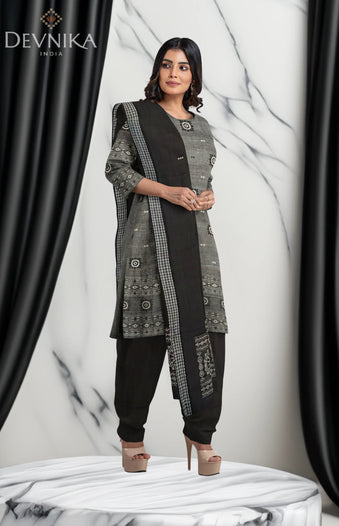 Grey Bomkai Dress Set