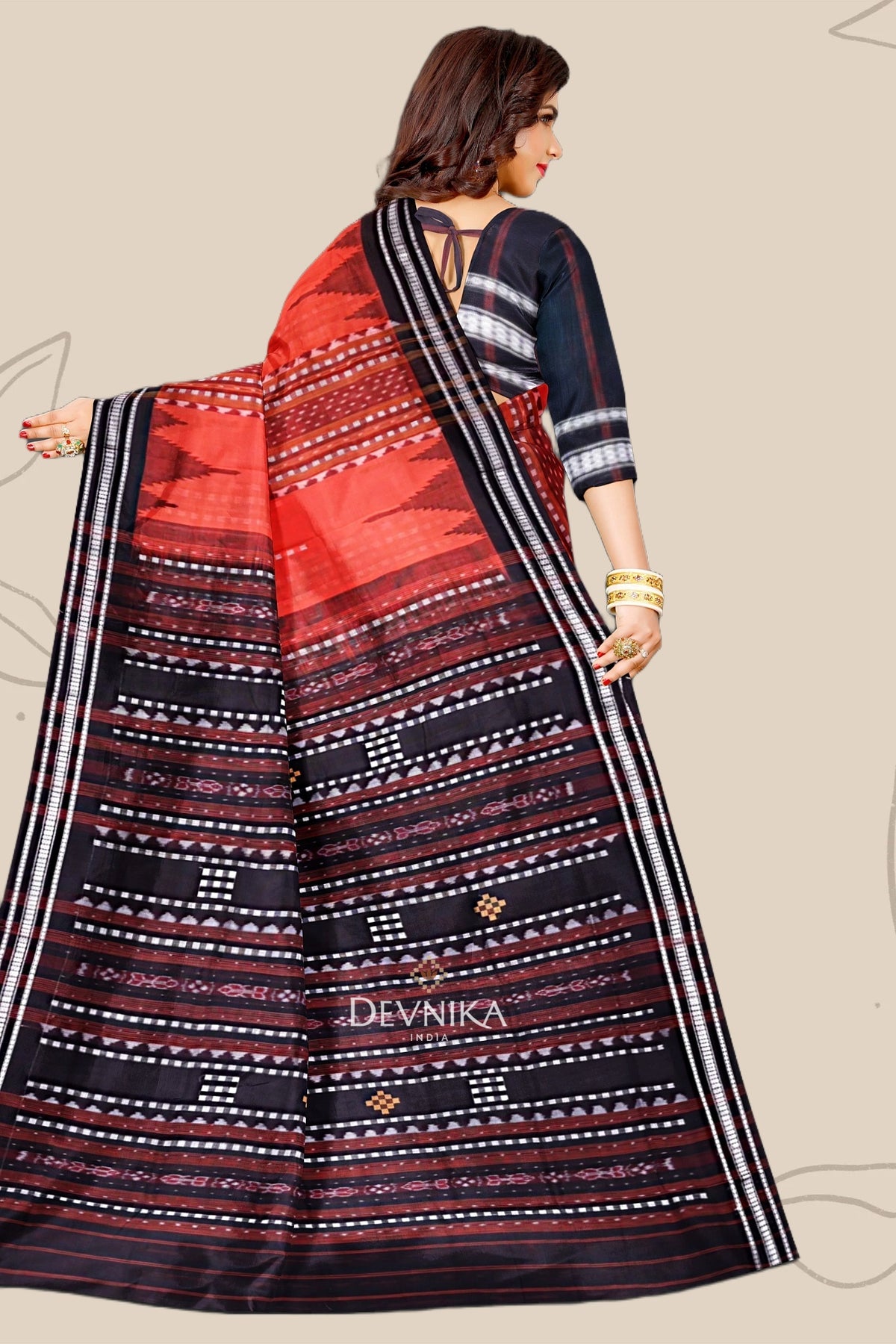 Orange Bapta Saree