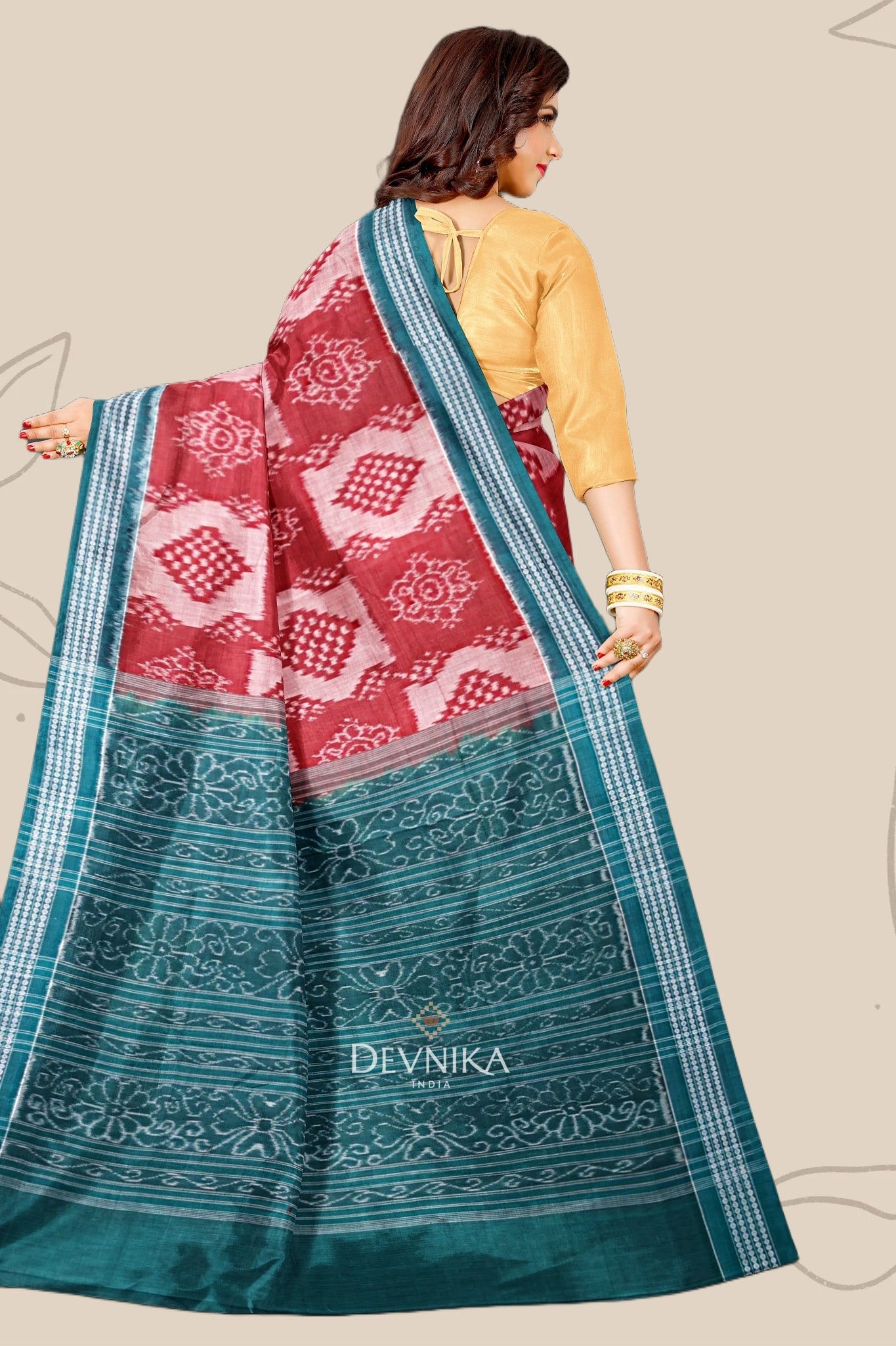 Brown Body Bandha Saree