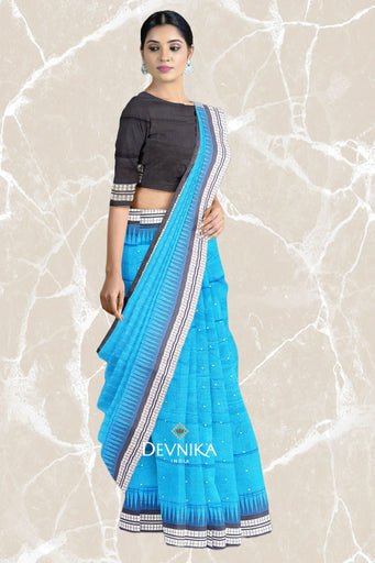 Royal Blue Bomkai Butti Saree