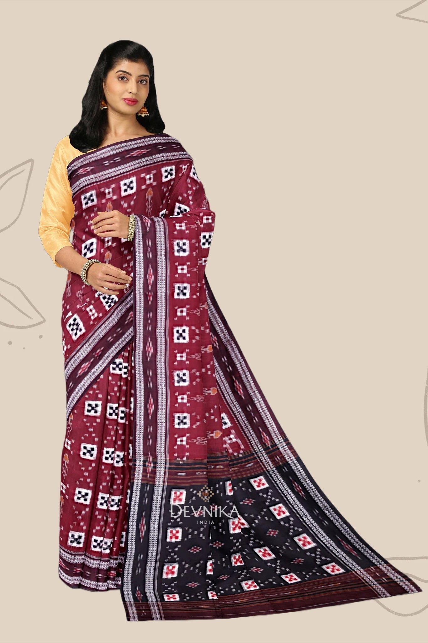 Maroon Body Pasapalli Saree