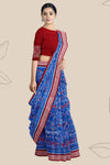 Blue Body Bandha Silk Saree | Odisha Handloom GI Tagged | Devnika