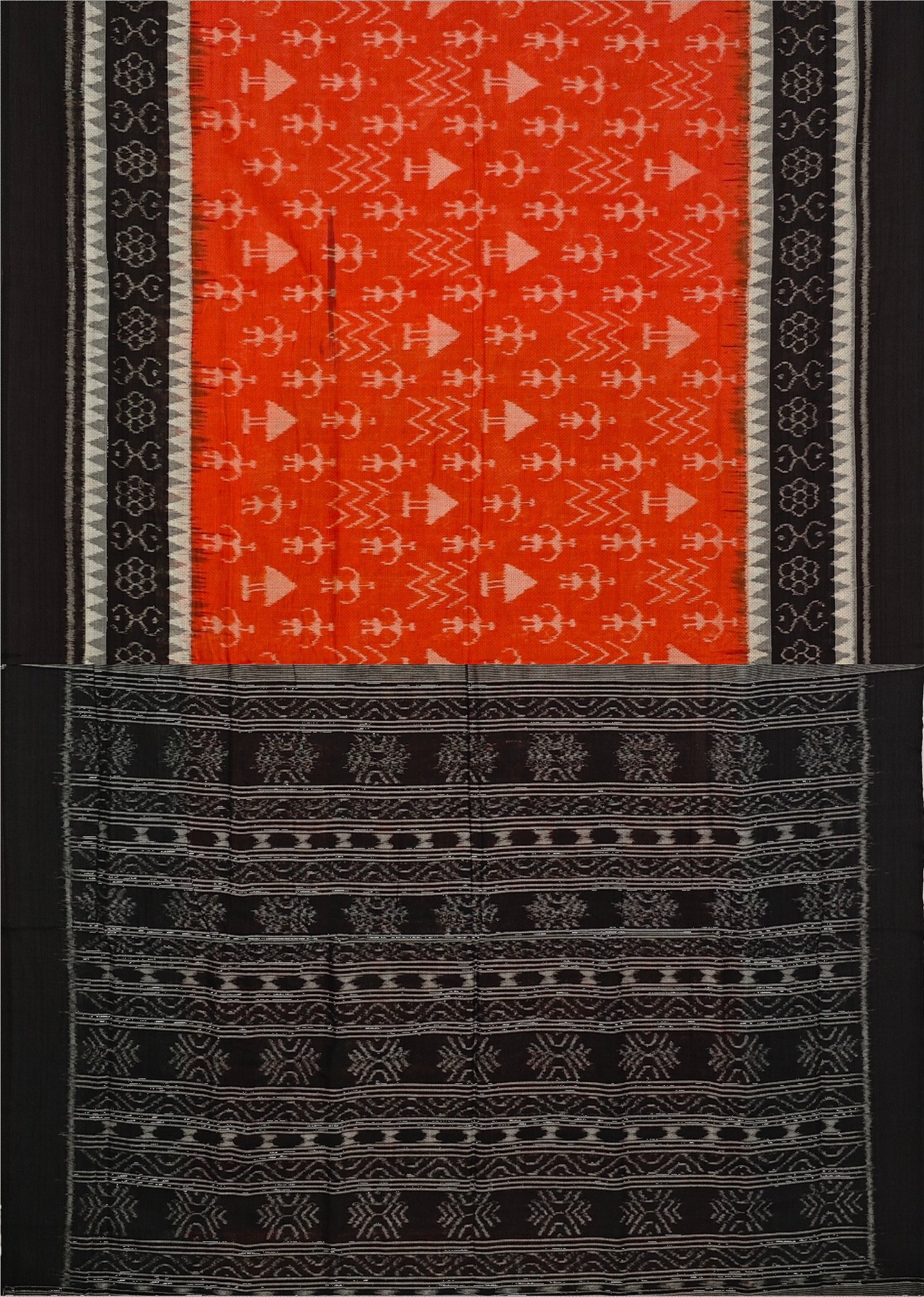 Orange Teracota Bandha Saree