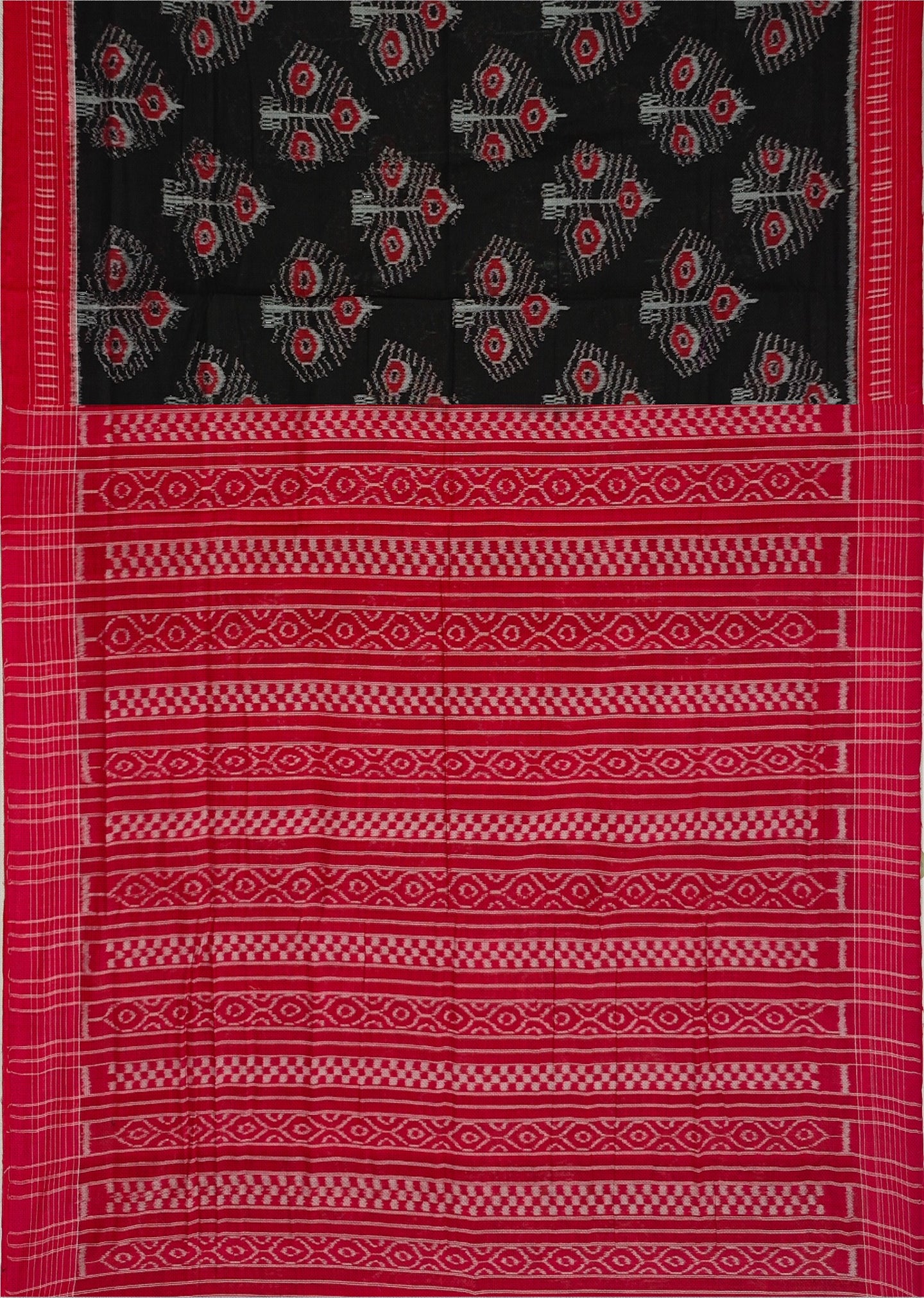 Black Traditional Body Bandha Saree | Odisha Handloom GI Tagged | Devnika