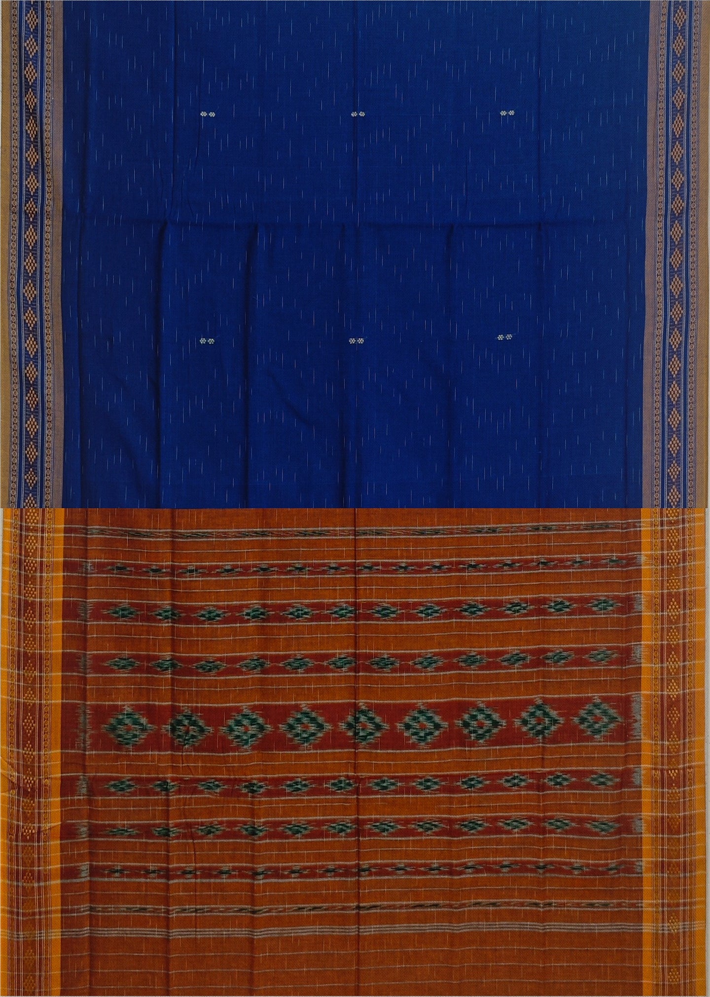 Navy Blue Bomkai Border Pasapalli Saree | Odisha Handloom GI Tagged | Devnika
