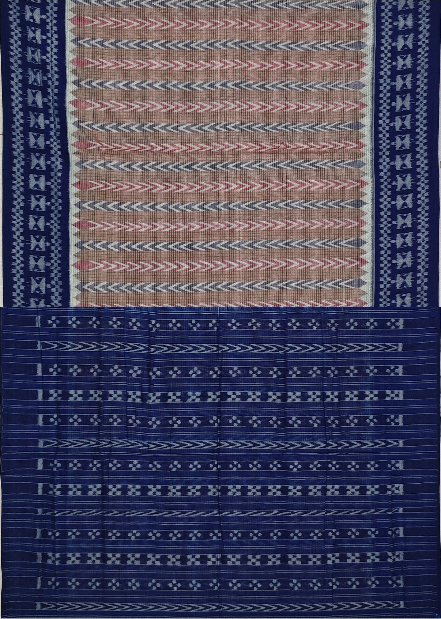 Brown Red Dhanpatri Bandha Saree