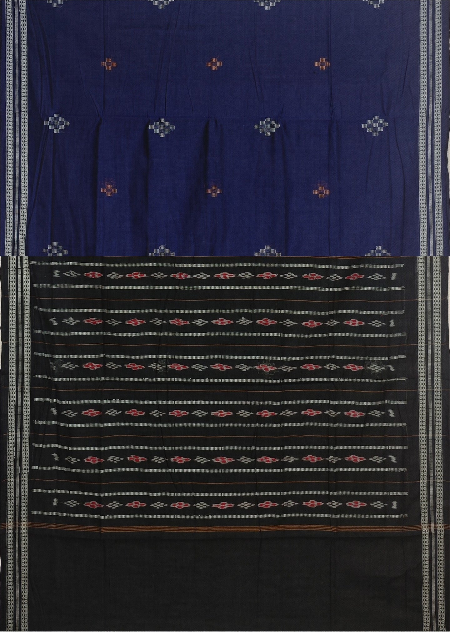 Deep Blue Bomkai Butti Saree